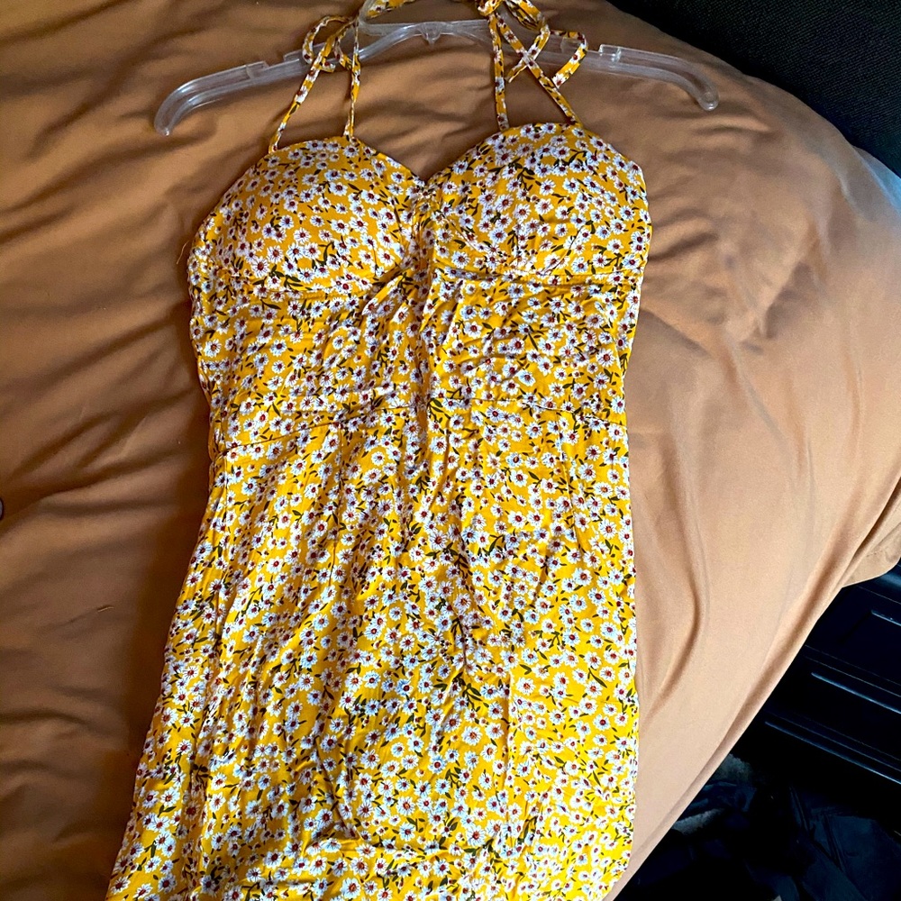 Floral Halter Strappy Sundress